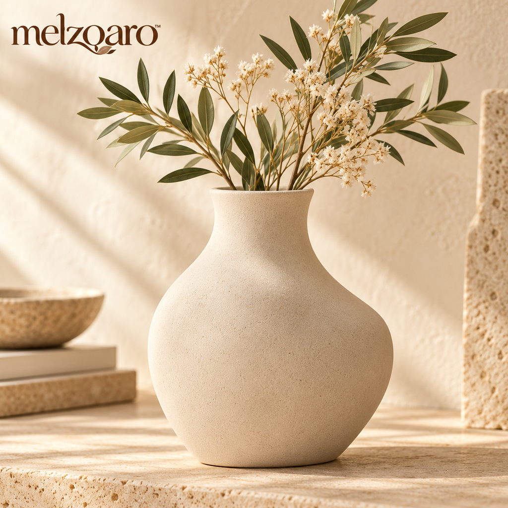 melzqaro™ Organic Textured Ceramic Vase — image 1