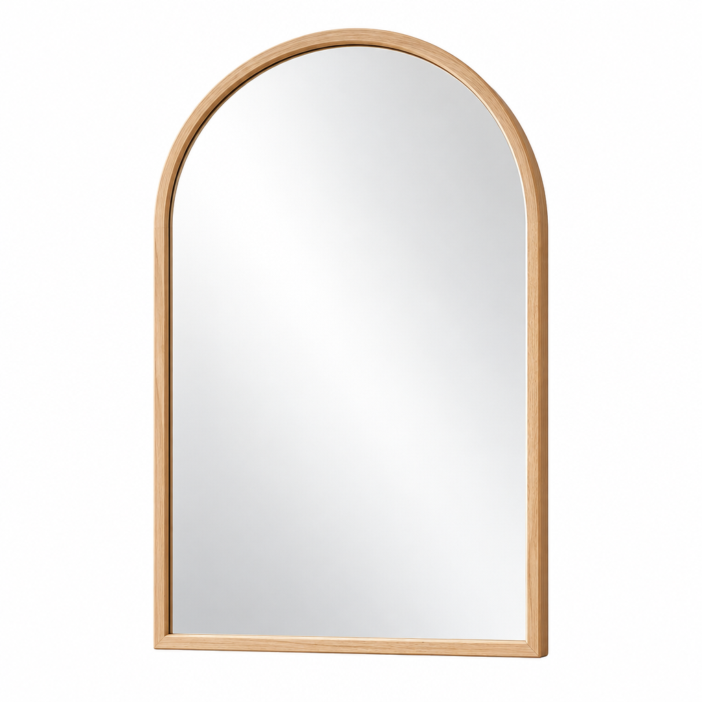 melzqaro™ Light Oak Arched Decorative Mirror — image 3