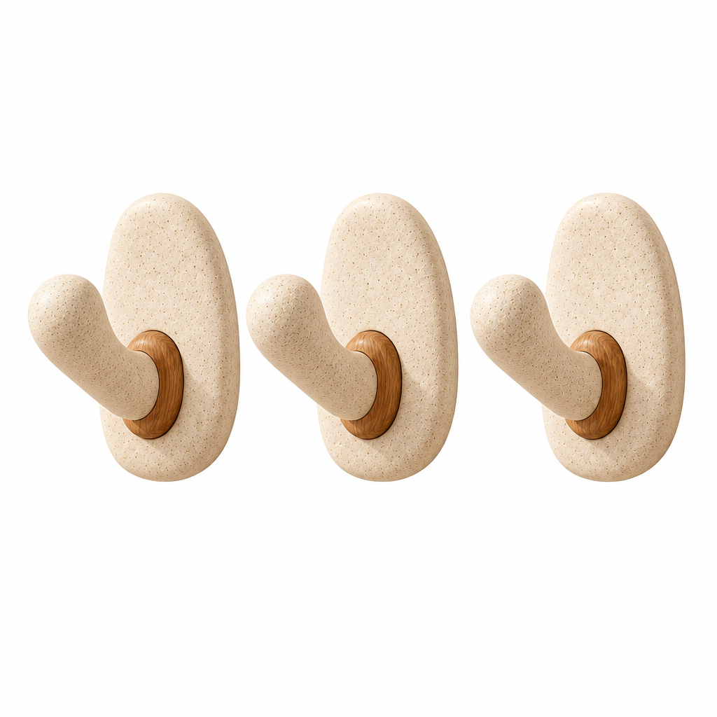 melzqaro™ Sculptural Stone-Look Wall Hook Set — image 3