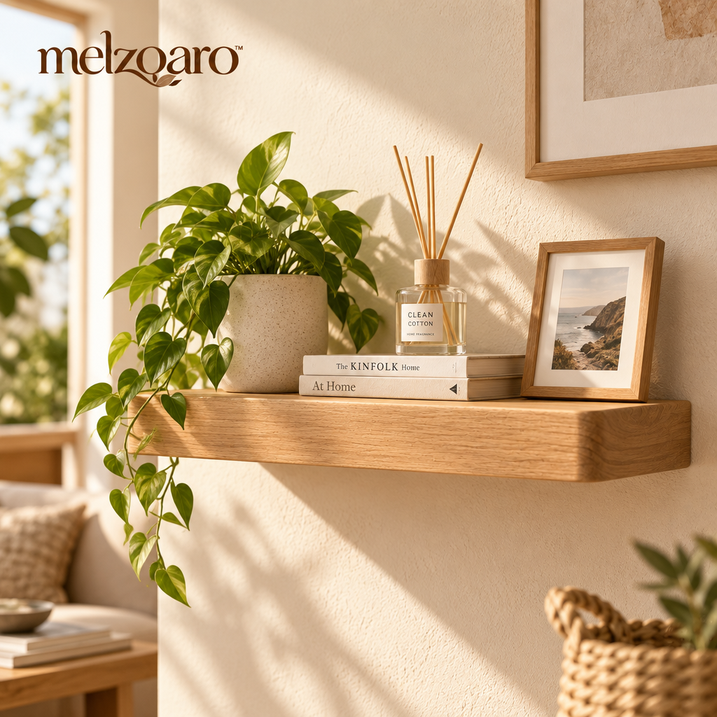melzqaro™ Small Light Wood Floating Display Shelf — image 2