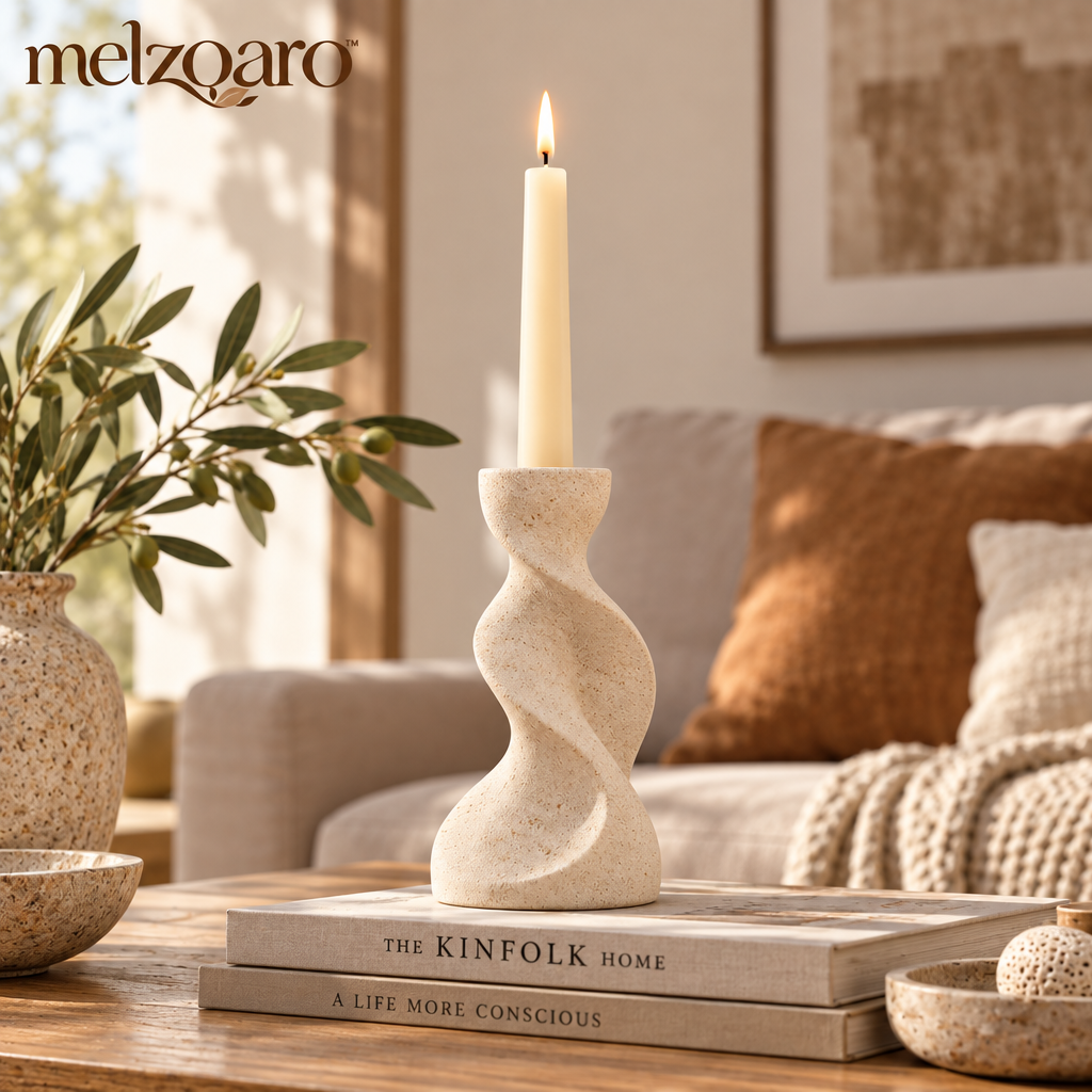 melzqaro™ Twisted Sculptural Taper Candle Holder — image 2