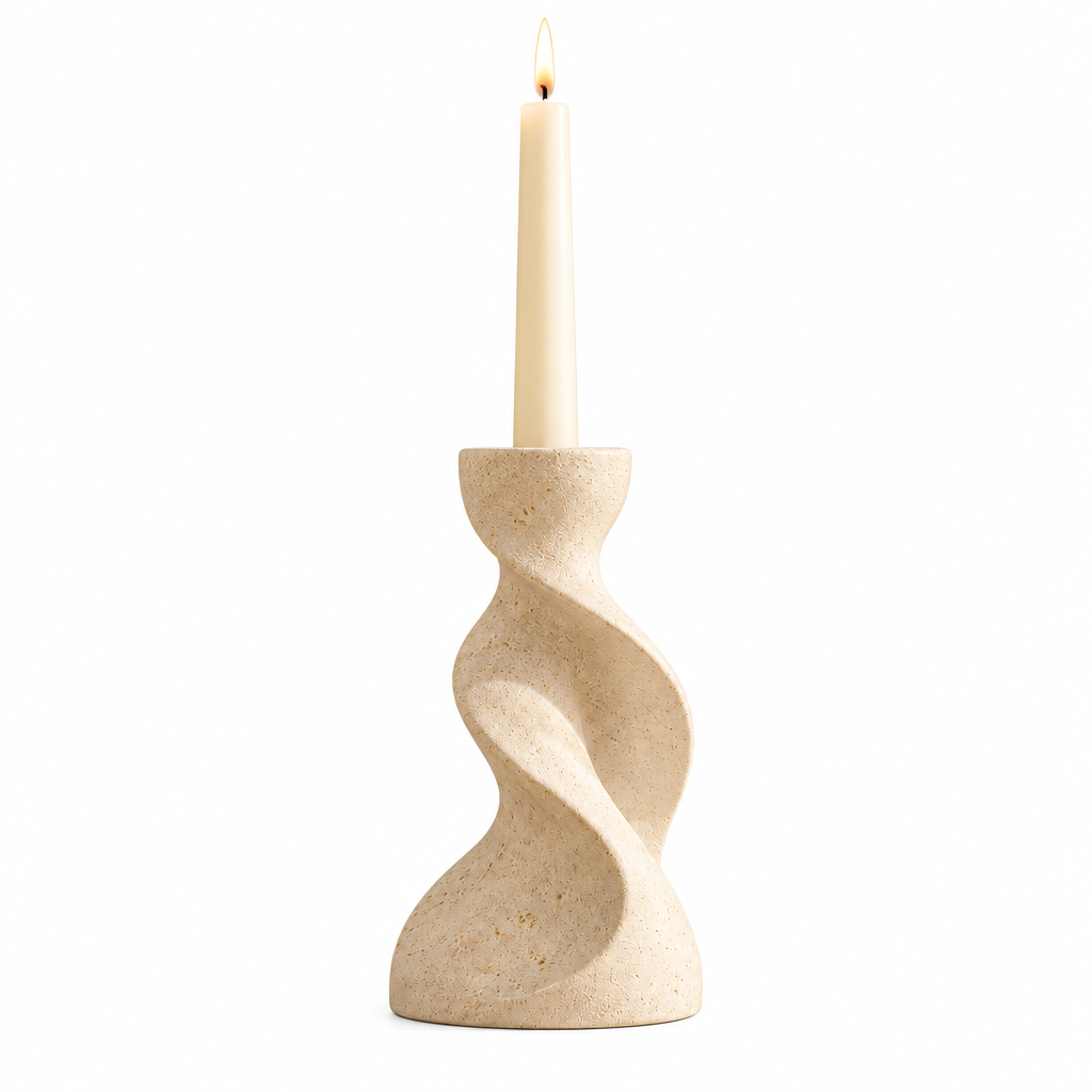 melzqaro™ Twisted Sculptural Taper Candle Holder — image 3
