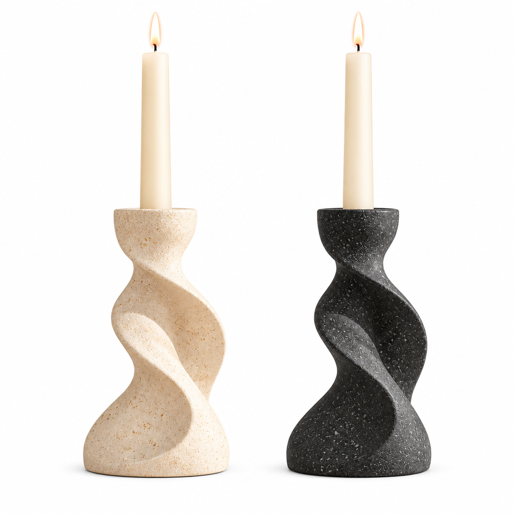 melzqaro™ Twisted Sculptural Taper Candle Holder — image 4