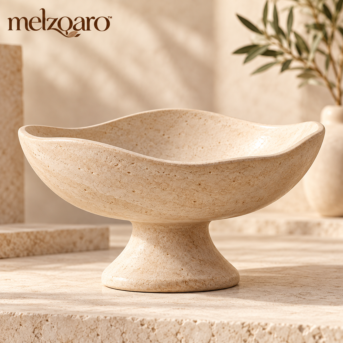 melzqaro™ Sculptural Pedestal Display Bowl — image 1
