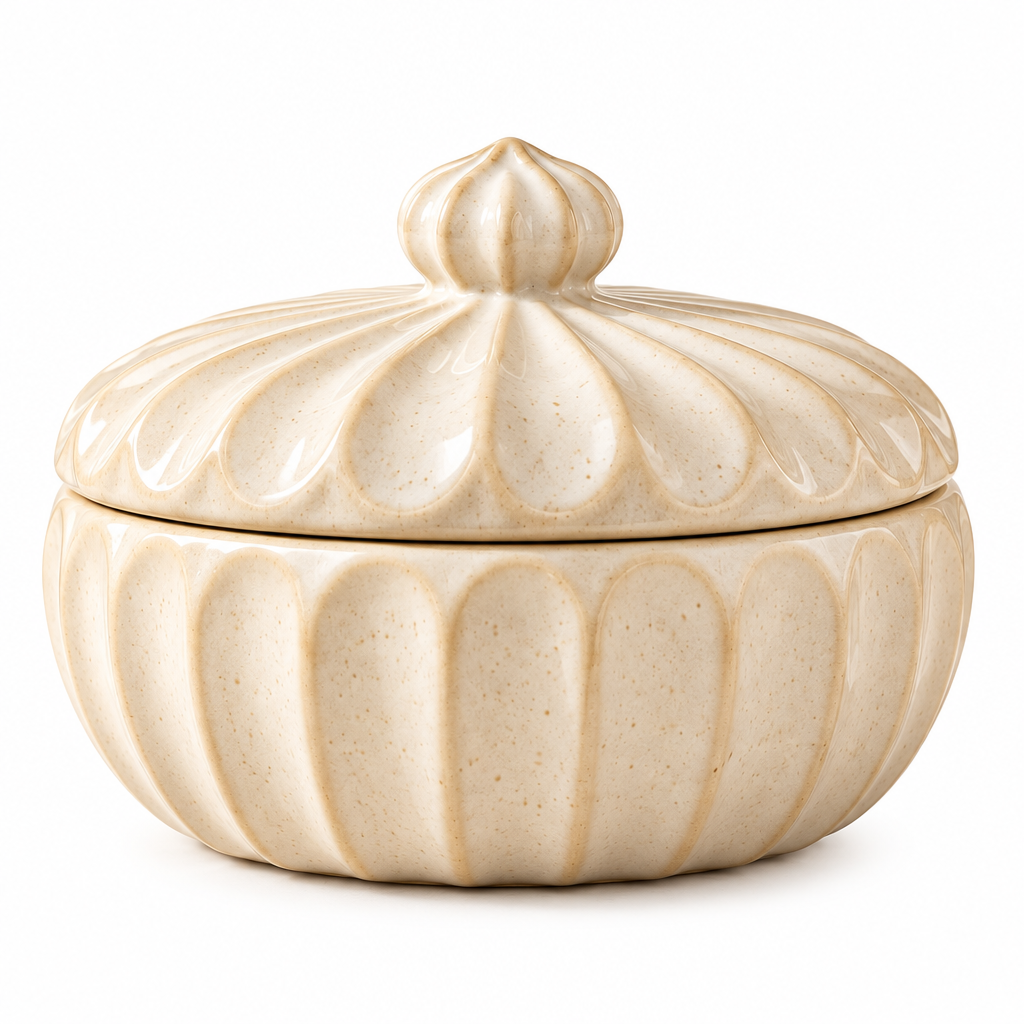 melzqaro™ Fluted Ceramic Decorative Box — image 5